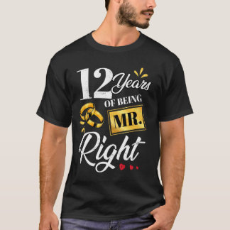 T-shirt 12 Ans D'Être M. Right Funny Couple Mariage A