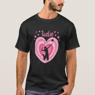 T-shirt 12 ans mignonne volleyball Anniversaire fille 12e 
