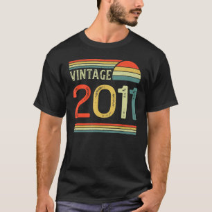 T-shirt 12 Ans Vintage 2011 Fabriqué En 2011 12ème Naissan
