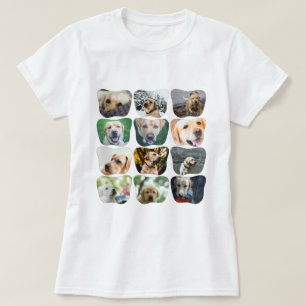 T-shirt 12 Collage de photos personnalisée unique