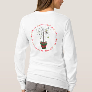 T-shirt 12 jours de perdrix de Noël dans un poirier