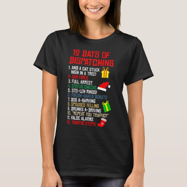 T-shirt 12 Jours D'Expédition Du Pajama De Noël (Devant)