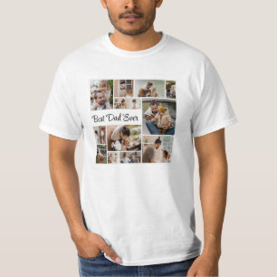 T-shirt 12 Photo Collage Meilleur Papa Jamais La Valeur Ho