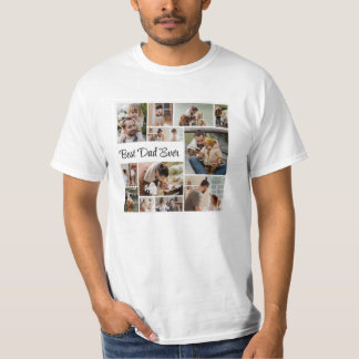 T-shirt 12 Photo Collage Meilleur Papa Jamais La Valeur Ho