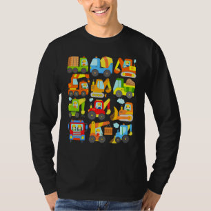 T-shirt 12 véhicules de construction machinerie constructi
