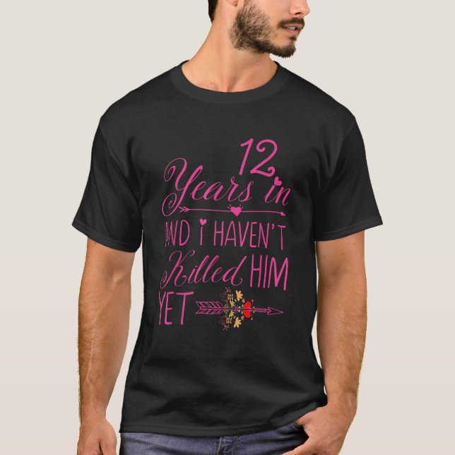 T-shirt 12e anniversaire de Mariage Cadeaux pour son maria (Devant)