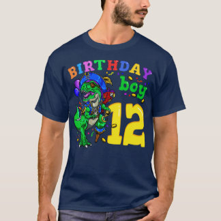 T-shirt 12e anniversaire Dinosaur Pirate 1
