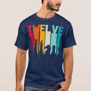 T-shirt 12e anniversaire Gift Joueur d'échecs Retro jeu d