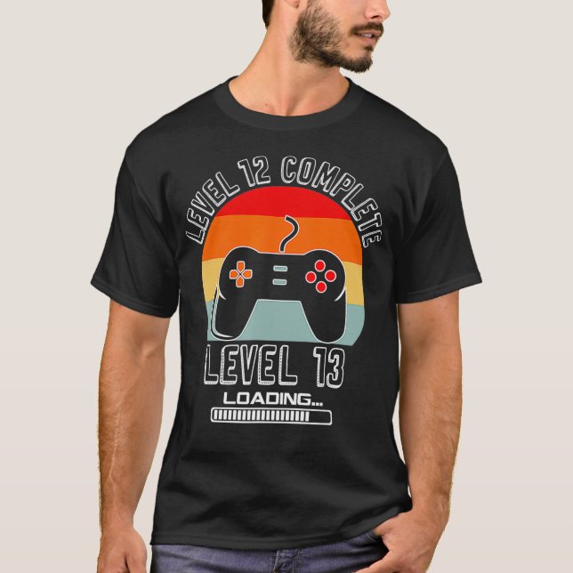 T-shirt 12e Anniversaire Joueur Vidéo 12 Ans Cadeaux Garço (Devant)