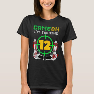 T-shirt 12e Anniversaire Laser Tag Anniversaire Jeu Sur I'
