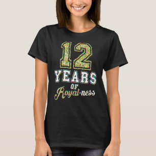 T-shirt 12e anniversaire Pourcentage royal Thème 12 ans Bi