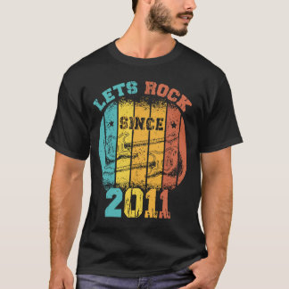 T-shirt 12e anniversaire Vintage 2011 Retro 12 ans Guit