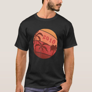 T-shirt 12ème Anniversaire Classic Palm Sunset Birthda