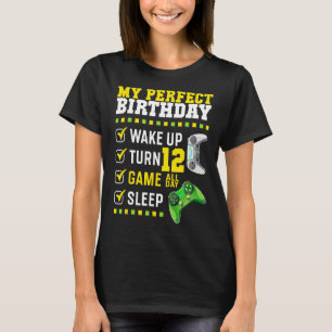T-shirt 12ème Anniversaire Fête Parfait Pour Gamer 12 Ans