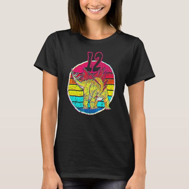 T-shirt 12ème Anniversaire I Stegosaurus Stenops I Family  (Devant)