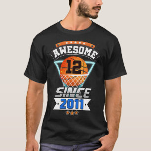T-shirt 12ème Anniversaire Joueur de Basketball Awesome de