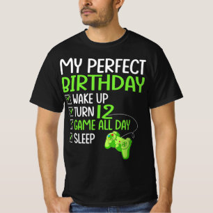 T-shirt 12ème Anniversaire Parfait Garçons Jouant 12 Ans G