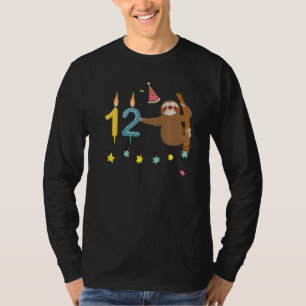 T-shirt 12ème anniversaire Sloth Lazy Sloths Animal Graphi