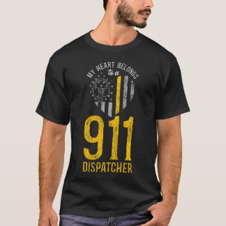 T-shirt 1314 Dispatcher Thin Gold Line Mon Coeur Appartien