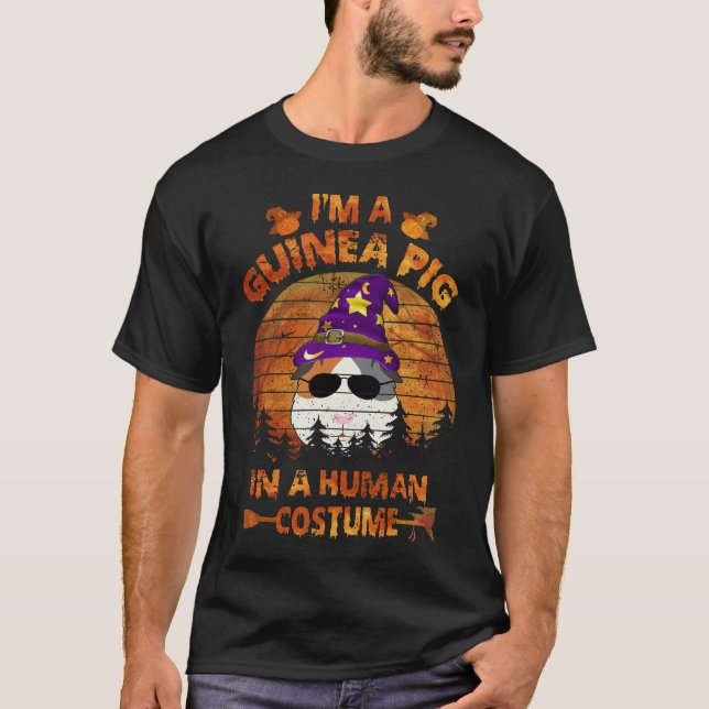 T-shirt 138 Costume Halloween Cochon De Guinée Pour Humain (Devant)