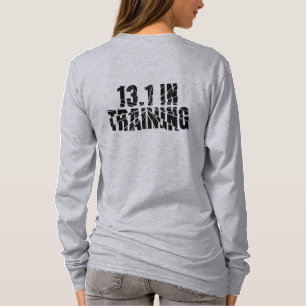 T-shirt 13.1 En formation Moitié Marathon coureur verre ca