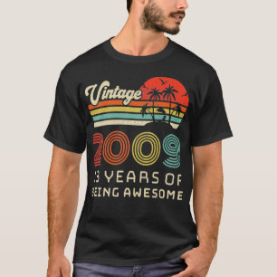 T-shirt 13 Anniversaire Vintage 2009 13 Anniversaire Tirer