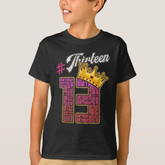 T-shirt 13 ans Adolescent officiel 13e anniversaire