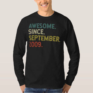 T-shirt 13 Ans Awesome Depuis Septembre 2009 13 15