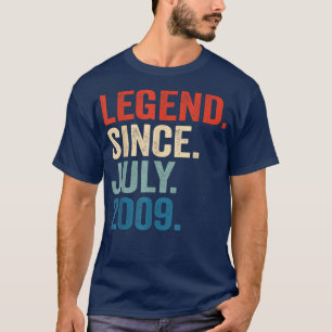 T-shirt 13 Ans Cadeaux Légende Depuis Juillet 2009 13e Bir