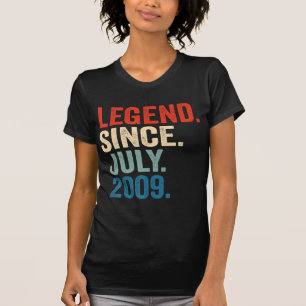 T-shirt 13 Ans Cadeaux Légende Depuis Juillet 2009 13e Bir