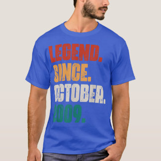 T-shirt 13 Ans Cadeaux Légende Depuis Octobre 2009 13e