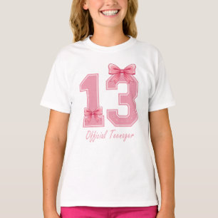 T-shirt 13 ans Coquette rose Bow Officielle Adolescent 13