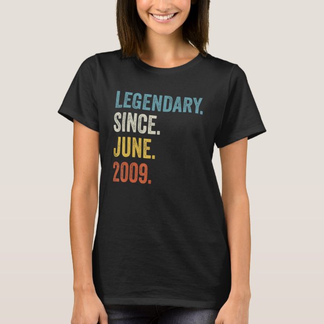 T-shirt 13 ans de légende depuis juin 2009 13e anniversair (Devant)