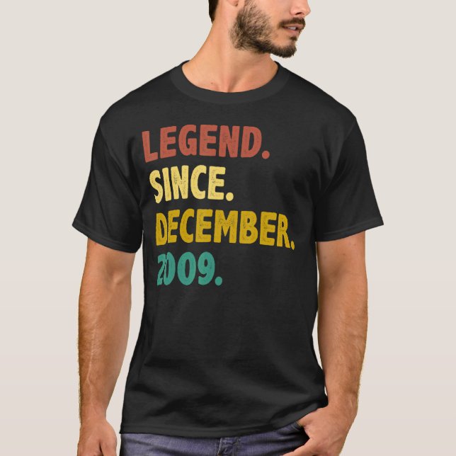 T-shirt 13 Ans Légende depuis Décembre 2009 13ème Bir (Devant)