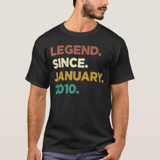 T-shirt 13 Ans Légende depuis Janvier 2010 13e anniversair