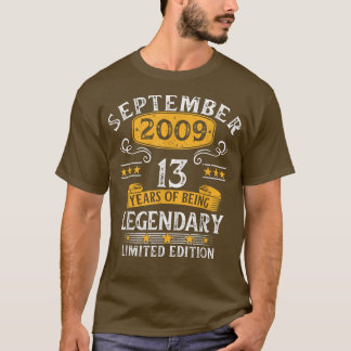 T-shirt 13 Ans Légende depuis septembre 2009 13e Birt