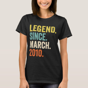 T-shirt 13 Ans Légende Garçon Depuis Mars 2010 13e Birt