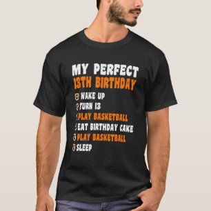 T-shirt 13 Ans Parfait 13e Anniversaire Basketball 13e