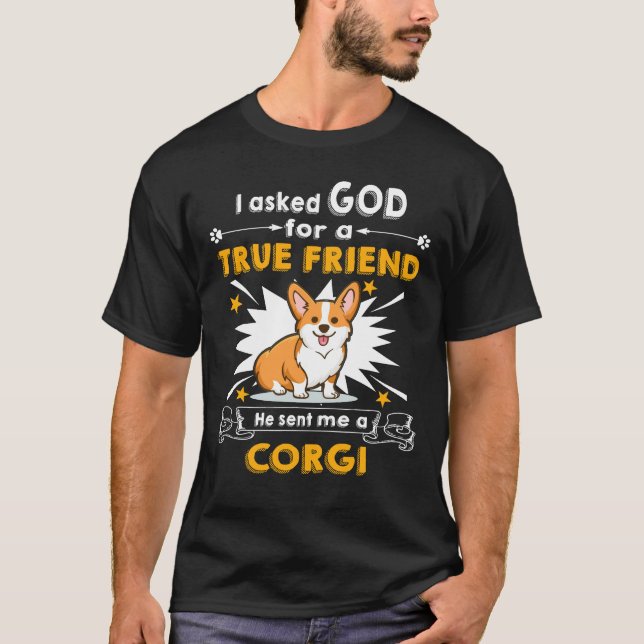 T-shirt 13 Il M'A Envoyé Un Corgi (Devant)