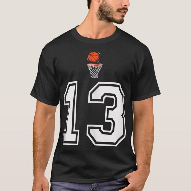 T-shirt 13 Nombre Style de basket-ball Débardeur blanc Vin (Devant)