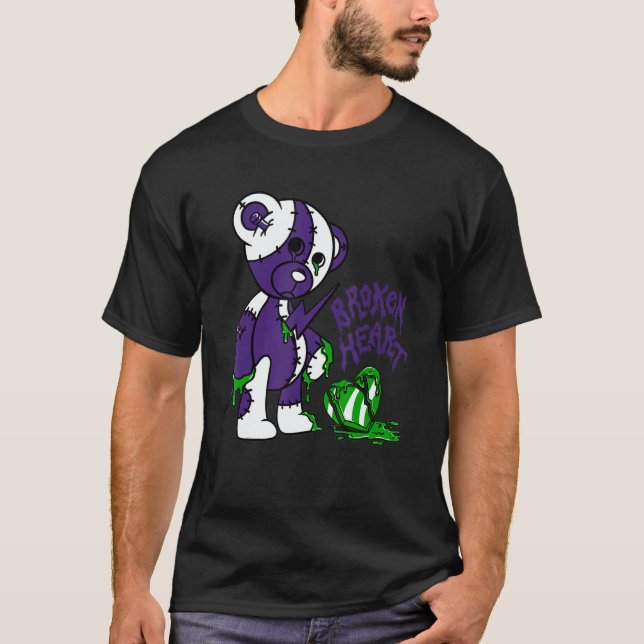 T-shirt 13 Retro Court Purple Match Number 23 Drip Broken  (Devant)