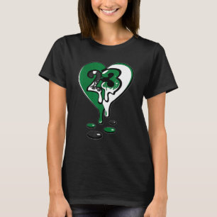 T-shirt 13 Retro Loser Green 23 Dripping Coeur Concord 13