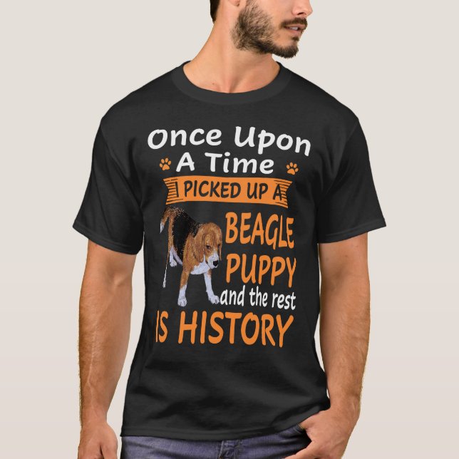 T-shirt 13 Un Sur Un Beagle De Temps Chiot (Devant)