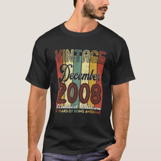 T-shirt 13 Years Old Retro December 2008