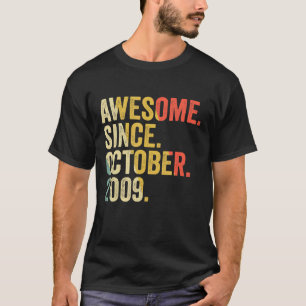 T-shirt 13e anniversaire 13 ans stupéfiant depuis octobre