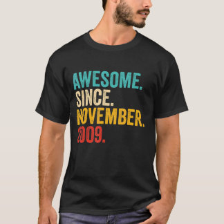 T-shirt 13e Anniversaire Cadeaux 13 Ans Awesome depuis Nov
