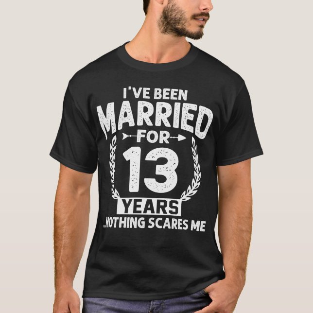T-shirt 13e anniversaire de mon mariage 13 ans (Devant)