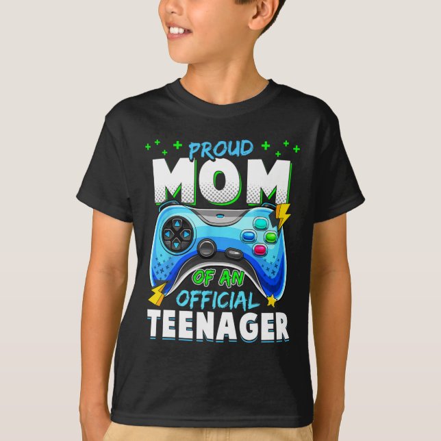 T-shirt 13e anniversaire Fière Maman Officielle Adolescent (Devant)