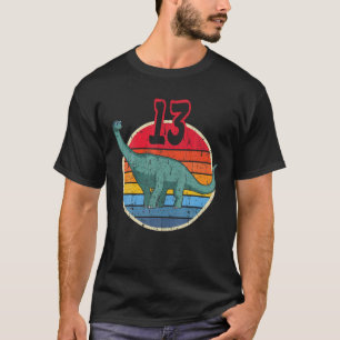 T-shirt 13E Anniversaire I Brachiosaurus Diplodocus I Fami