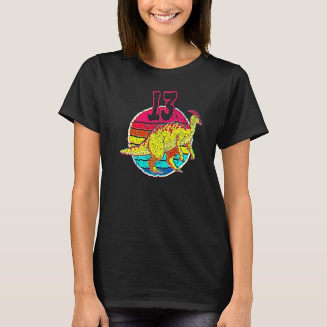 T-shirt 13e anniversaire I Parasaurolophus I Famille Corre (Devant)